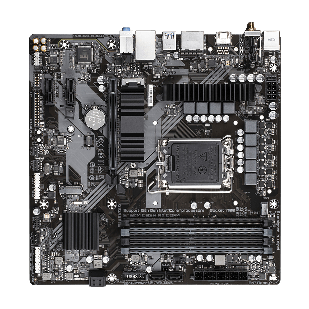 Bekijk afbeelding 4 van Gigabyte 1700 B760M DS3H AX DDR4 - DDR4/M.2/DP/HDMI/mATX